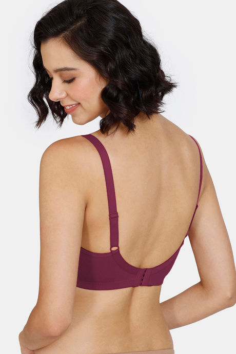Zivame Maternity Double Layered Non Wired 3/4th Coverage Nursing Bra - Beet Red — image 2